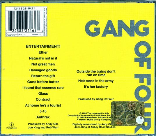 Entertainment - CD Audio di Gang of Four - 2