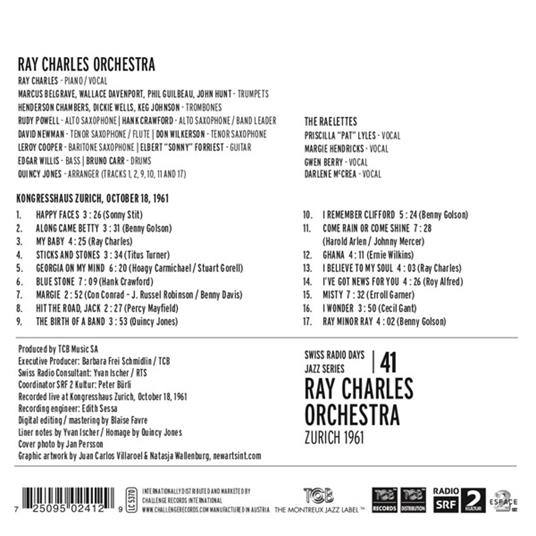 Swiss Radio Days 41 - CD Audio di Ray -Orchestra- Charles - 2
