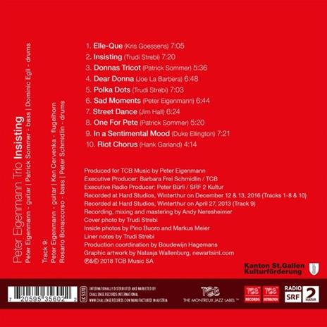 Insisting - CD Audio di Peter Eigenmann - 2