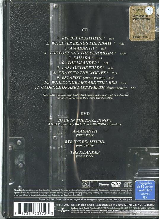 Made in Hong Kong - CD Audio + DVD di Nightwish - 2