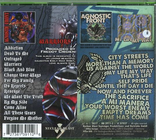 Warriors - My Life My Way - CD Audio di Agnostic Front - 2
