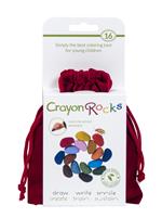 Crayon Rocks 16 pietre colorate in un sacchetto di velluto