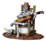 Lemax Scheletro Che Suona La Chitarra. Rocking Chair Skeleton Cod 22003