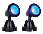 Lemax Faretti Blu - Round Spot Light Set Of 2 Cod 54945