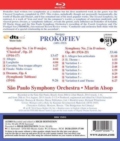 Sinfonie N.1, N.2 - CD Audio di Sergei Prokofiev - 2