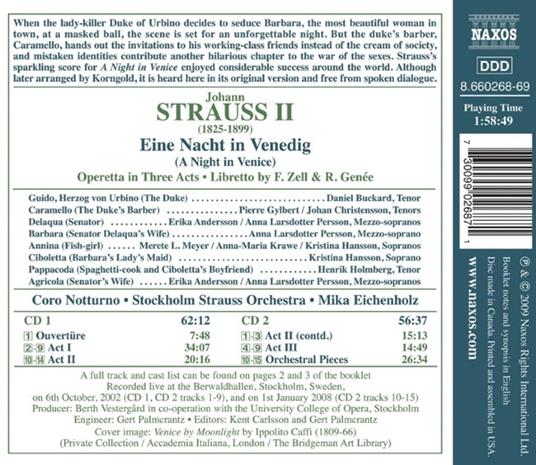 Nacht in Venedig (A Night in Venice) - CD Audio di Johann Strauss,Mika Eichenholz - 2