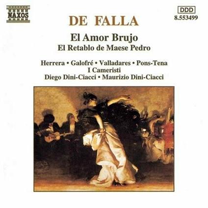 El amor brujo - Il teatrino di Mastro Pedro - CD Audio di Manuel De Falla