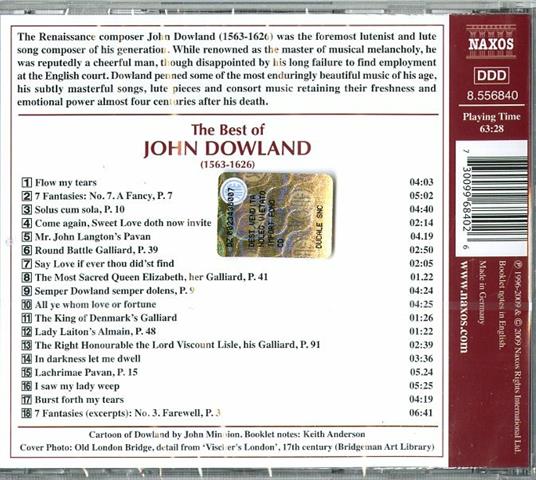 The Best of John Dowland - CD Audio di John Dowland - 2