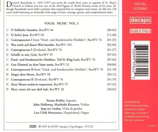 Vocal Music vol.1 - CD Audio di Dietrich Buxtehude - 2