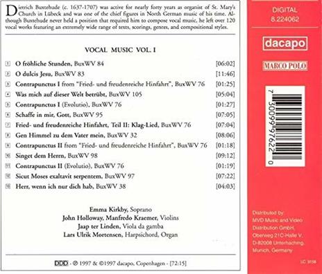 Vocal Music vol.1 - CD Audio di Dietrich Buxtehude - 3
