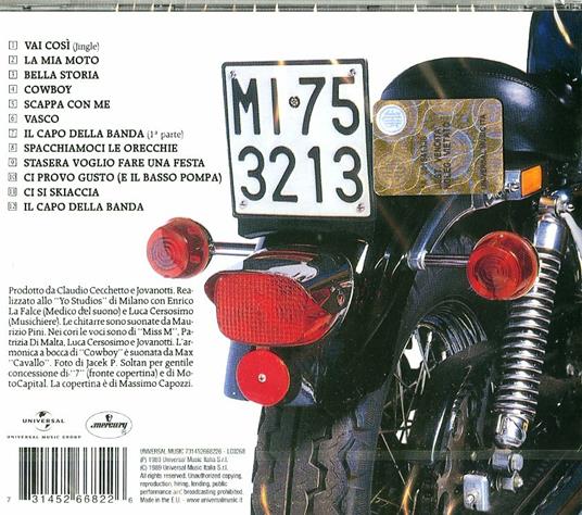 La mia moto - CD Audio di Jovanotti - 2