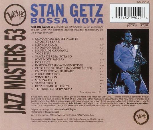 Verve Jazz Masters 53 Bossa Nova - CD Audio di Stan Getz - 2