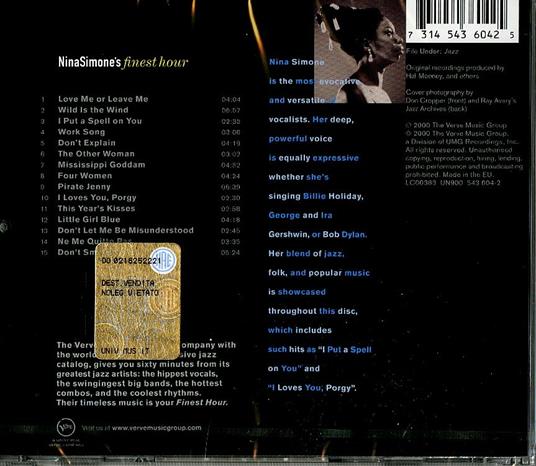 Finest Hour - CD Audio di Nina Simone - 2