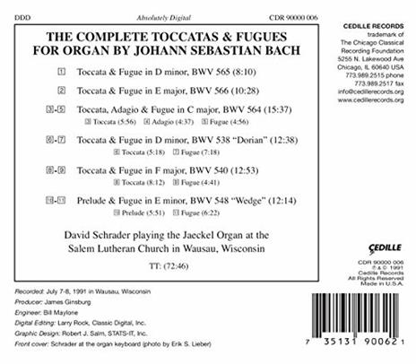 Toccatas & Fugues - CD Audio di Johann Sebastian Bach - 3