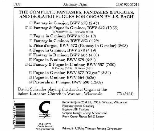 Fantasies & Fugues - CD Audio di Johann Sebastian Bach - 2