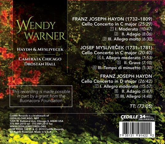 Concerti per violoncello - CD Audio di Franz Joseph Haydn,Wendy Warner - 2