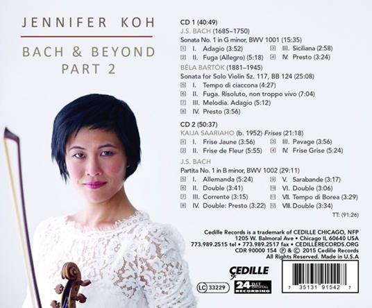 Bach & Beyond - CD Audio di Johann Sebastian Bach,Bela Bartok,Jennifer Koh - 2