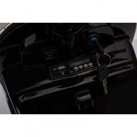 Moto Elettrica Per Bambini Vespa Px 150 Piaggio Deluxe Bianca 12v Bauletto, Paravento, Ruote Eva/As2 - 3