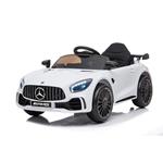 Auto Elettrica Per Bambini Mercedes Amg Gtr Bianca Small R/C 12v Ing. Mp3, Usb, Microsd E Led Lt915