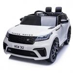 Auto Elettrica Per Bambini Land Rover Velar Bianca Con R/C 2,4 Ghz, 12V Ing. Mp3, Microsd E Usb