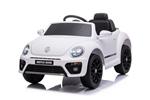 Auto Elettrica Per Bambini Volkswagen The Beetle Bianca R/C 12V Luci E Suoni, Bluetooth