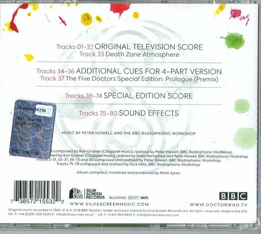 Doctor Who. The Five Doctors (Colonna sonora) - CD Audio - 2