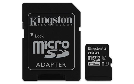 Micro SD T-FLASH 16GB cl.10 con adattattore SD - 5