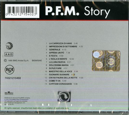 Story - CD Audio di Premiata Forneria Marconi - 2