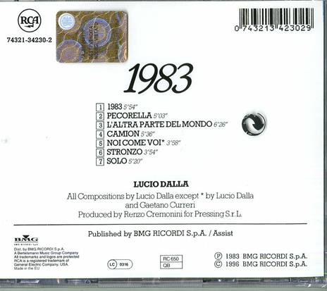 1983 - CD Audio di Lucio Dalla - 2
