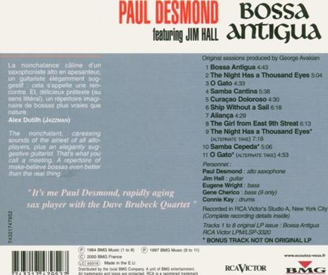 Bossa Antigua - CD Audio di Paul Desmond - 2