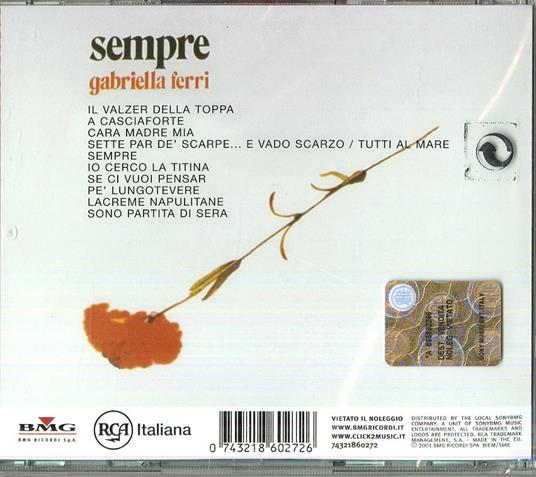 Sempre (Gli Indimenticabili) - CD Audio di Gabriella Ferri - 2