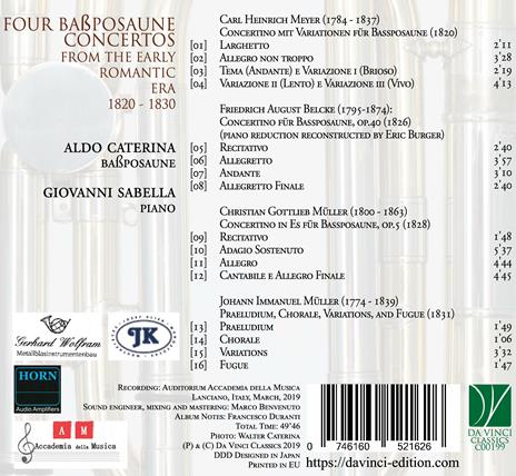 Four Bassposaune Concertos from Early... - CD Audio di Aldo Caterina - 2