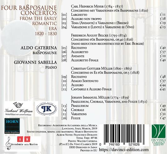 Four Bassposaune Concertos from Early... - CD Audio di Aldo Caterina - 2