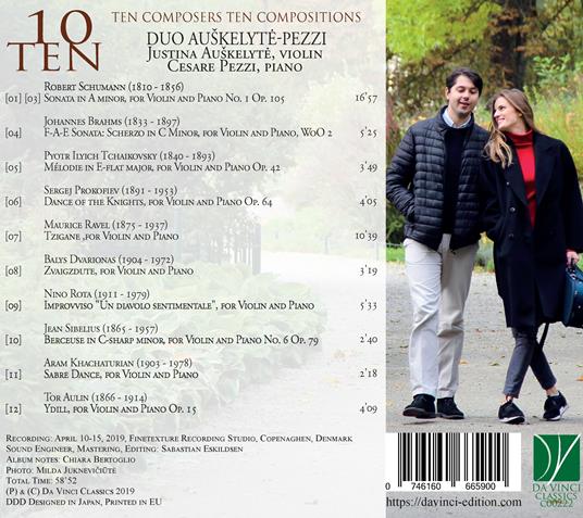Dieci - CD Audio di Duo Auskelyte-Pezzi - 2