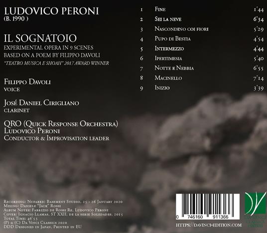 Il sognatoio. Experimental Opera in 9 Scenes - CD Audio di Lorenzo Perosi,QRO (Quick Response Orchestra),Filippo Davoli - 2