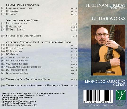 Guitar Works - CD Audio di Ferdinand Rebay,Leopoldo Saracino - 2