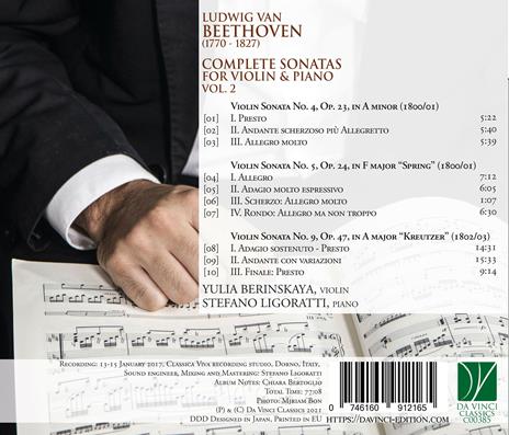 Complete Violin Sonatas vol.2 - CD Audio di Ludwig van Beethoven,Yulia Berinskaya - 2