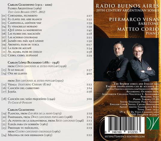Radio Buenos Aires - CD Audio di Carlos Guastavino,Carlos López Buchardo,Piermarco Viñas - 2