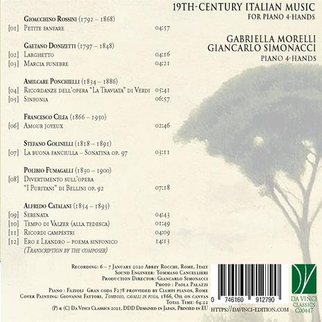19th Century Italian Music for Piano 4-Hands - CD Audio di Giancarlo Simonacci,Gabriella Morelli - 3