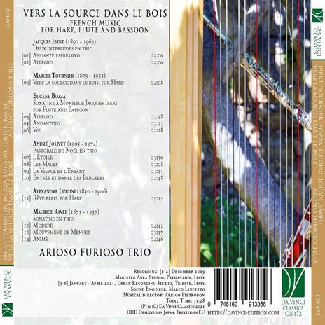 Vers la source dans le bois. French Music for Harp, Flute and Bassoon - CD Audio di Arioso Furioso Trio - 2