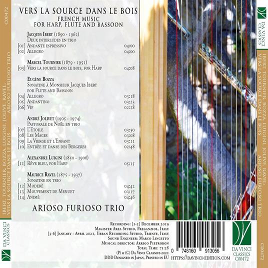 Vers la source dans le bois. French Music for Harp, Flute and Bassoon - CD Audio di Arioso Furioso Trio - 2