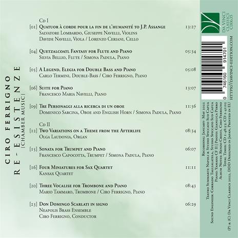 Re-Esistenze - CD Audio di Ciro Ferrigno - 2