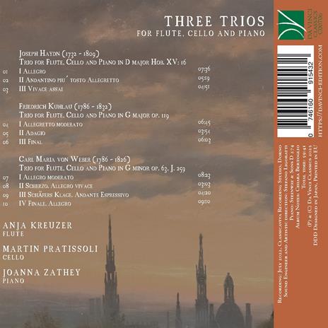 Three Trios for Flute, Cello and Piano. Musiche di Haydn, Kuhlau, Weber - CD Audio di Anja Kreuzer - 2