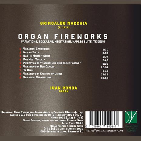 Organ Fireworks - CD Audio di Ivan Ronda,Grimoaldo Macchia - 2