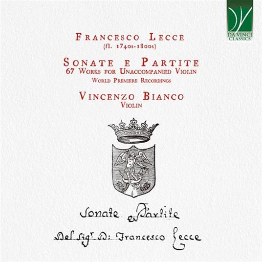 Sonate e Partite - CD Audio di Vincenzo Bianco,Francesco Lecce