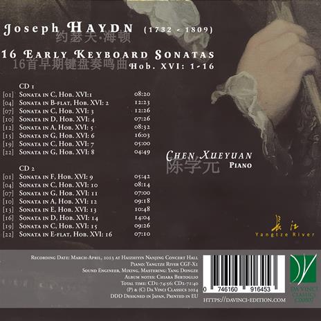 16 Early Keyboard Sonatas - CD Audio di Franz Joseph Haydn,Chen Xueyuan - 2