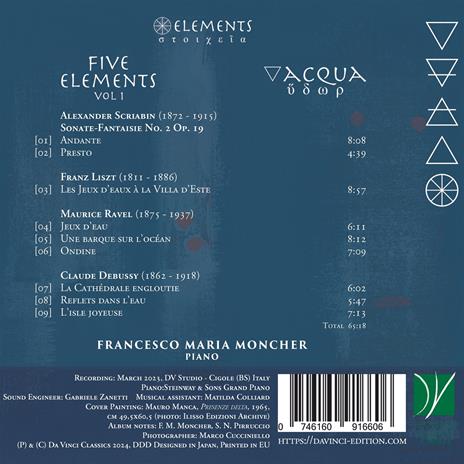 Five Elements Vol.1. Acqua - CD Audio di Francesco Maria Moncher - 2