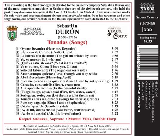 Tonadas - CD Audio di Sebastian Duron - 2