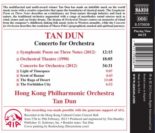 Symphonic Poem On Three Notes - Orchestr - CD Audio di Tan Dun - 2
