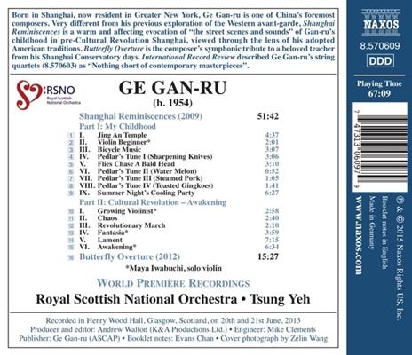 Shanghai Reminiscences - Butterfly Overture - CD Audio di Ge Gan-Ru - 2